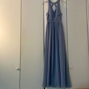 Long blue-grey dress